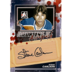 steve carlson 2013 in the game enforcers ii autograph Hockey trading card featuring Steve Carlson's autograph on the Enforcers II series with a vintage design.