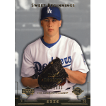 rick roberts 2003 sweet spot rc Baseball player in Los Angeles Dodgers uniform with glove, card titled Sweet Beginnings, from 2003.