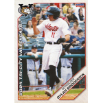 dylan broderick 2024 tri city valleycats Baseball player in action for Tri-City ValleyCats 2024, wearing a white uniform, running towards home plate.