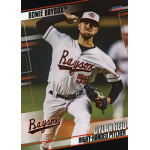 dylan heid 2024 bowie baysox Bowie Baysox pitcher in action, wearing team uniform and cap, preparing to throw a pitch in a baseball game.