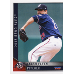 kaleb fleck 2015 reno aces Baseball pitcher in action from the 2015 Reno Aces, wearing a blue jersey and white pants, throwing a pitch.