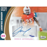 adrian colbert 2017 sage hit gold autograph Football trading card design featuring player #25 in an orange jersey with signature and Rookie Autograph text.