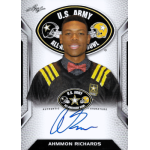 ahmmon richards 2016 leaf us army all american bowl tour autographs U.S. Army All-American Bowl card featuring player in uniform with signature and game logo.