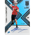 brad kaaya 2017 elite turn of the century Football card of a quarterback in action, titled Turn of the Century, with a signature and blue-themed design.