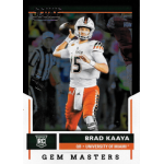 brad kaaya 2017 score gem masters rc Football trading card featuring a quarterback in action, wearing University of Miami uniform, labeled Gem Masters.