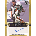charleston rambo 2022 leaf draft gold autograph