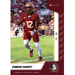 conrad hussey 2023 onit florida state Florida State University football player in red and white uniform on the field during a game.