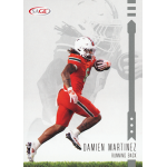 damien martinez 2025 sage Football player in red uniform on action-packed sports card, running with the ball.