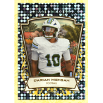 darian mensah 2026 goodwin champions yellow circles Darian Mensah football trading card featuring player in white #10 jersey, ornate holographic border and tropical backdrop