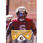 darrell jackson 2024 onit florida state university parallel Football player in red jersey and helmet, Florida State University, number 6, during practice on field.