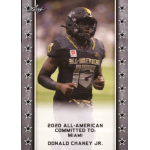 don chaney jr 2020 leaf army all american bowl Football player in black All-American uniform committed to Miami, 2020.