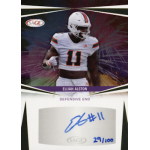 elijah alston 2025 sage low series gold autograph Football card showing a defensive end in uniform, labeled with Elijah Alston and featuring an autograph numbered 29/100.