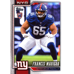 francis mauigoa 2026 topps rc New York Giants offensive tackle #65 Topps rookie card, blue uniform NFL football trading card