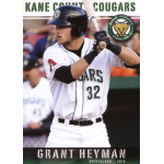 grant heyman 2015 kane county cougars Kane County Cougars player in uniform at bat, number 32, with team logo in background.