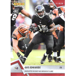 gus edwards 2018 panini instant 095 Running back in action during a football game against the Bengals, showcasing agility and speed on the field.