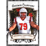 jackson cantwell 2026 goodwin champions glossy black Goodwin Champions Upper Deck trading card featuring football player #79 in white uniform with red accents