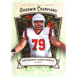 jackson cantwell 2026 goodwin champions neon green rainbow Upper Deck Goodwin Champions football trading card featuring player #79 in white jersey, sports collectible