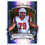 jackson cantwell 2026 goodwin champions rainbow Goodwin Champions football trading card featuring player in white jersey #79 with red trim, Upper Deck collectible.