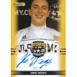 jake heaps 2010 razor army all american bowl silver bowl tour autograph Autographed U.S. Army All-American Bowl card featuring a smiling football player in uniform.