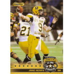 jake heaps 2010 razor army all american bowl rc Quarterback in yellow uniform prepares to throw a football during U.S. Army All-American Bowl, January 2010.