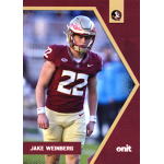 jake weinberg 2025 onit florida state university Football player in maroon jersey walking on the field, wearing a helmet, with focus and determination in his expression.