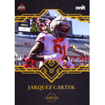 jarquez carter 2025 onit timeless ohio state university Football player in uniform on field with stadium backdrop, framed by decorative graphics.