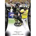 jarren williams 2018 leaf army all american bowl Quarterback in black uniform throws football during U.S. Army All-American Bowl game, committed to Miami.
