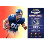 jeremy shockey 2002 playoff contenders rookie ticket autograph 2002 Playoff Contenders Rookie Ticket card, New York Giants TE #80, NFL trading card collectible