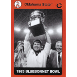 jimmy johnson 1991 tk legacy collegiate collection oklahoma state 24 Oklahoma State coach celebrating 1983 Bluebonnet Bowl victory, holding trophy with excitement, surrounded by joyful crowd.