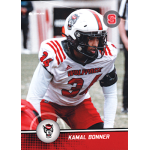 kamal bonner 2024 onit north carolina state Football player in red and white gear ready for action on the field. Sports card design highlighting team spirit.