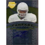 lamar miller 2012 press pass fanfare au Football trading card featuring a player in white gear with Fanfare Autos and signature. Lamar Miller - RB noted.