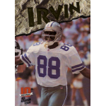 michael irvin 1993 action packed all madden team Football player wearing number 88 jersey, celebrating on the field, with All-Madden Team and Irvin text above.