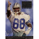 michael irvin 1994 fleer ultra michael irvin performance highlights 10 Football player celebrating on a trading card, wearing a white jersey with the number 88. NFL Fleer Ultra 1993.
