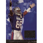 michael irvin 1994 fleer ultra michael irvin performance highlights 9 Football player in '93 Fleer Ultra card, wearing a National team uniform, raises arms in celebration on the field.