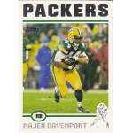 najeh davenport 2004 topps 271 Packers football card featuring player running forward, holding the ball tightly during a game.