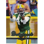 najeh davenport 2006 fleer ultra 74 Player in green Packers uniform catching football, mid-action on field, Fleer card.