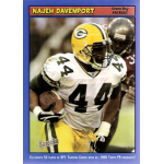 najeh davenport 2005 bazooka blue Green Bay Packers player running with the football, wearing number 44 jersey, featured on a 2005 NFL trading card.