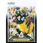najeh davenport 2006 score black Football player in green and yellow uniform running with the ball during a game, Score 2008 card design.