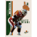nate webster 1999 gatorade miami hurricanes rc Miami football player in uniform ready for action, University of Miami Gatorade sponsored card.