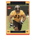 orien harris 2006 topps factory set rc Football player in Steelers uniform mid-action on Topps rookie card. AFC, number 71, defensive end (DE).