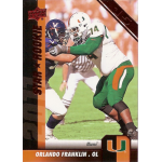 orlando franklin 2011 upper deck 15 stripe rc Football players in action on a trading card with Miami's logo and Star Rookie text.
