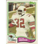 ottis anderson 1982 topps 463 Football card featuring player wearing number 32 for the Cardinals, part of a vintage Topps collection.