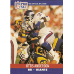 ottis anderson 1990 pro set 591 NFL Pro Set card featuring a Giants player in action against Rams defenders, showcasing football intensity.