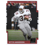 ottis anderson 2017 donruss 242 Football player in a white St. Louis Cardinals uniform running with the ball during a game.