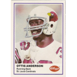 ottis anderson 1982 kellogs Football player in St. Louis Cardinals gear on a vintage Kellogg's trading card.