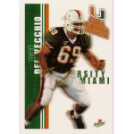 pat del vecchio 1999 gatorade miami hurricanes rc Football player in University of Miami uniform, holding a football. Text: Full Force Football, number 69 visible.
