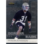 phillip buchanon 2002 topps finest rc Football player in black uniform on an Oakland Raiders card.