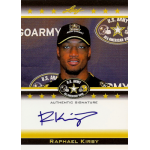 raphael kirby 2012 leaf army all american bowl tour autographs U.S. Army All-American Bowl card featuring an athlete in a cap, authentic signature visible below.