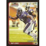 ray lewis 2003 bowman chrome refractor Football trading card featuring a Baltimore Ravens linebacker in action on the field.