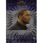 ray lewis 2005 playoff honors accolades Sports card featuring a football player, labeled Accolades and Playoff Honors.